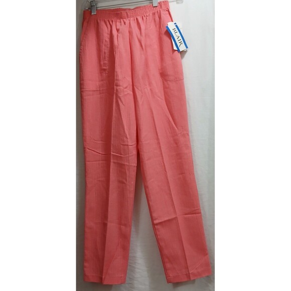 NWT Blair Coral Pull On Pants Women's Size 8 Petite 8P Straight Pockets Career - Picture 1 of 6